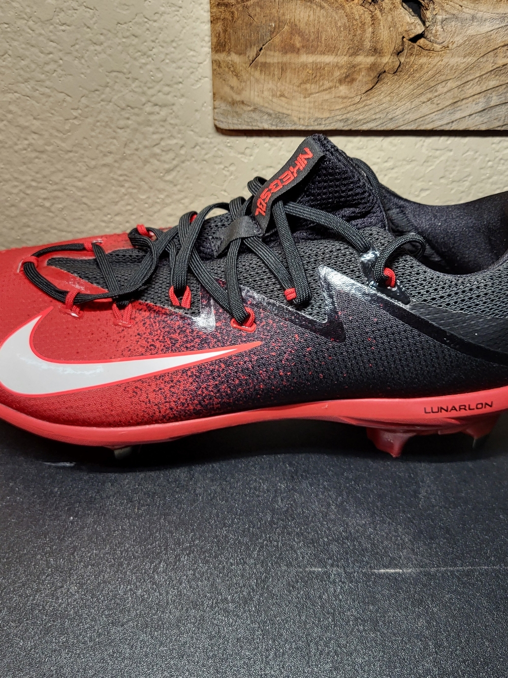 *NEW* NIKE Lunar Vapor Ultrafly Elite Red Black Baseball Cleats Men's Size 11.5